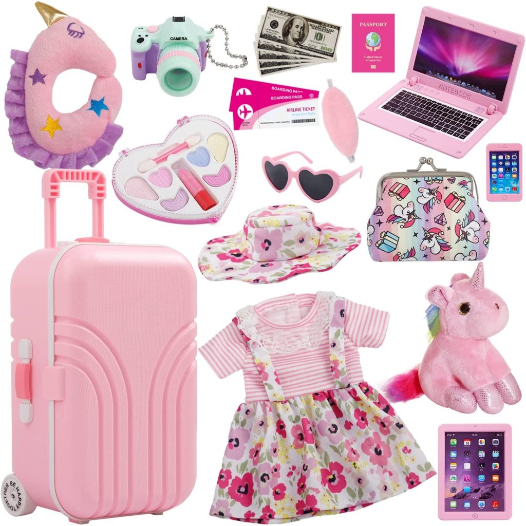 Doll Clothes Accessories Travel Carrier Storage Set